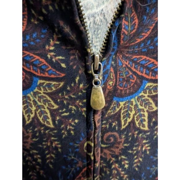 Elementz Jacket Full Zip Long Sleeves Paisley Multicolor Women's Size Small - Picture 4 of 5